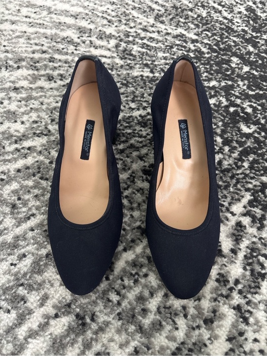 Menstor Shoes - Classic Black Low Heel Pumps Made in Italy Size 35/5